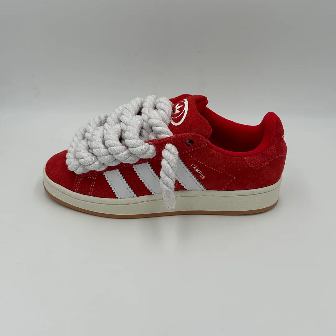 Adidas campus 00s red custom rope White