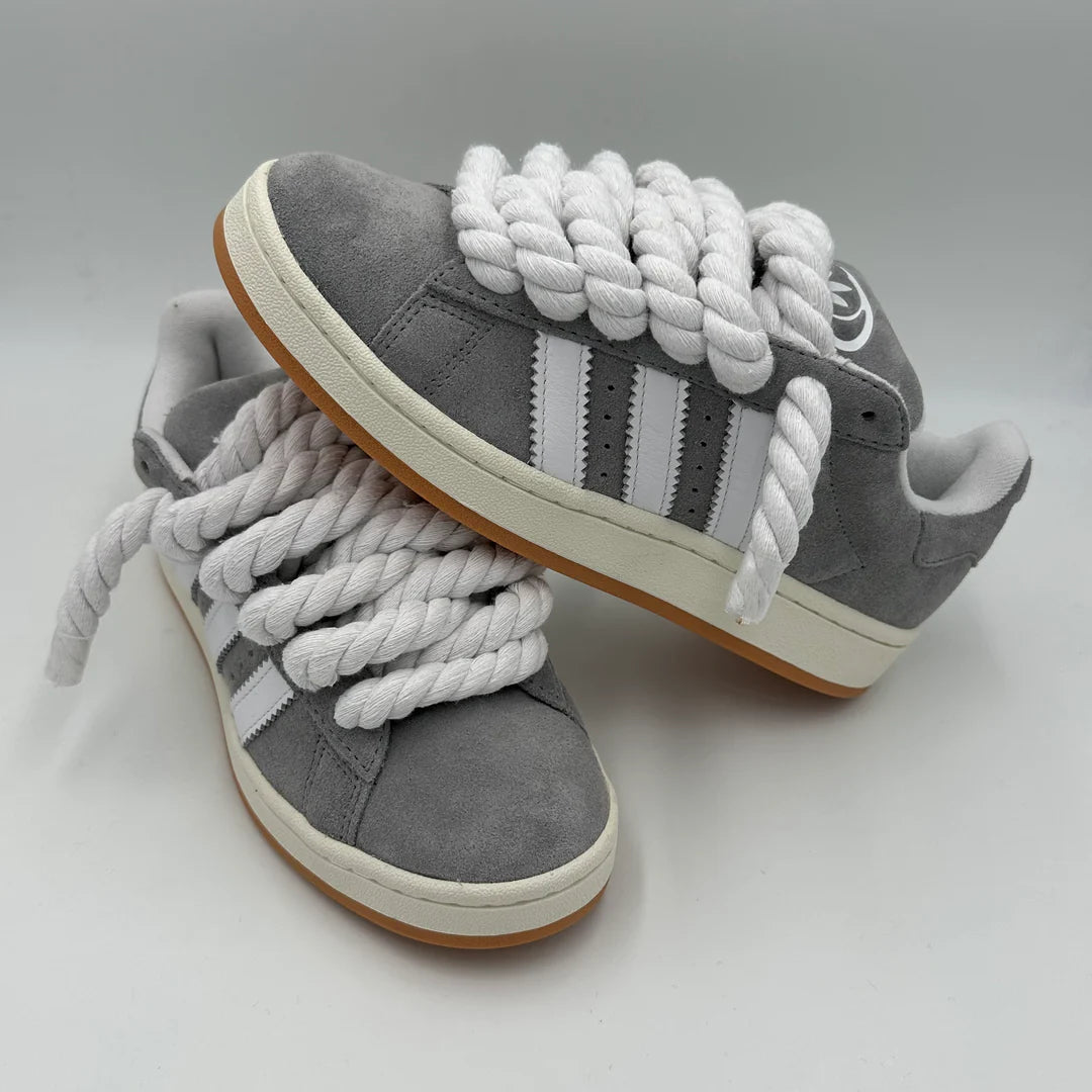 Adidas campus 00s grey custom White rope