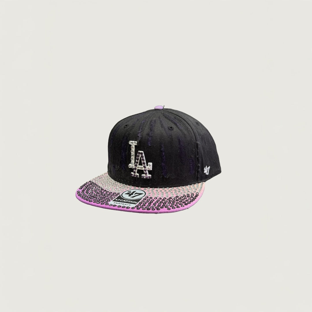 cap 59fifty LA purple black custom