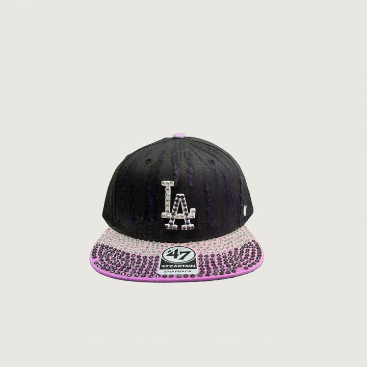 cap 59fifty LA purple black custom