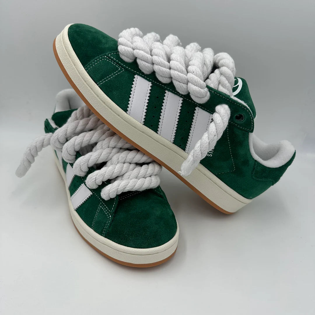 Adidas campus 00s green  custom rope White