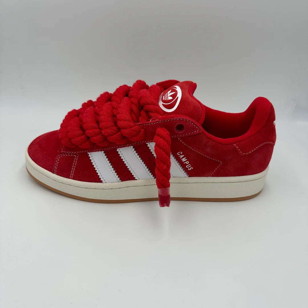 Adidas campus 00s red custom rope red