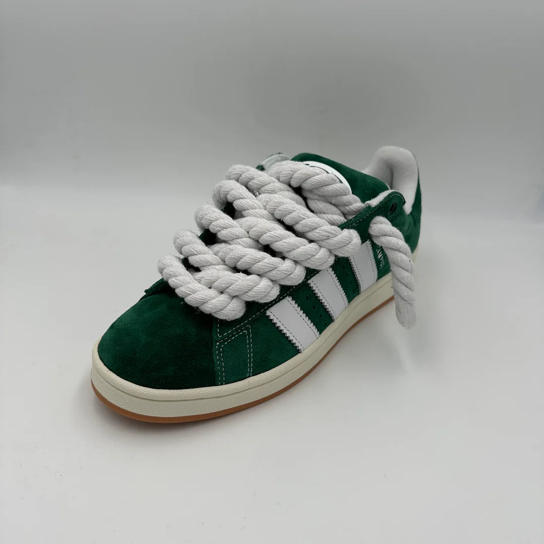 Adidas campus 00s green  custom rope White