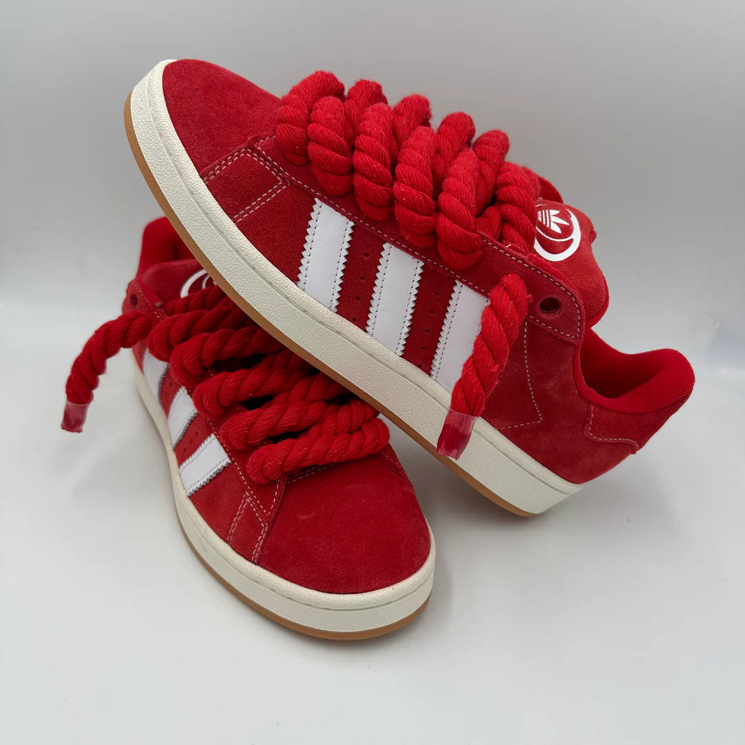 Adidas campus 00s red custom rope red