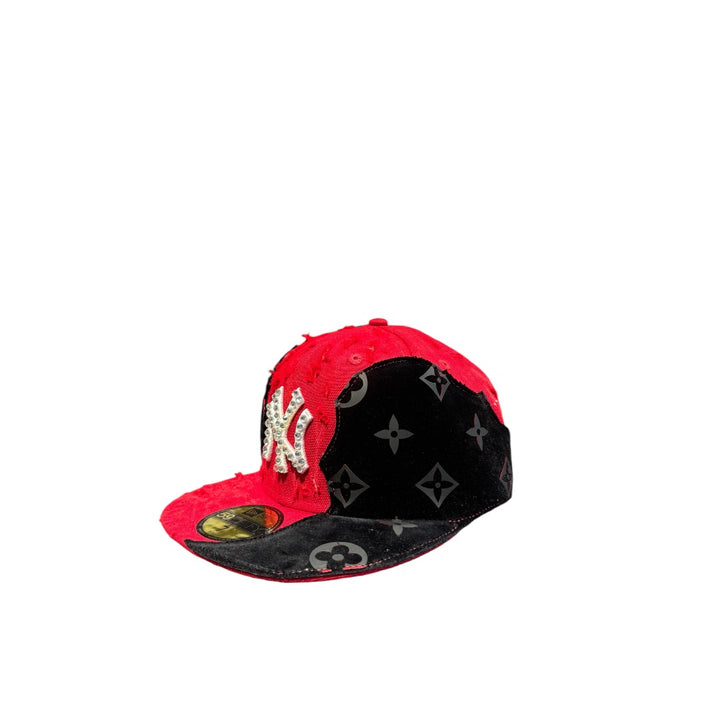 New era CAP NY RED custom LV BRILL