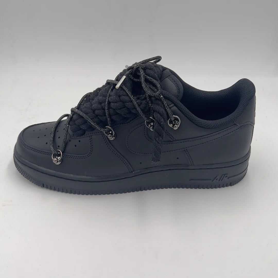 Air force one black custom rope black brill