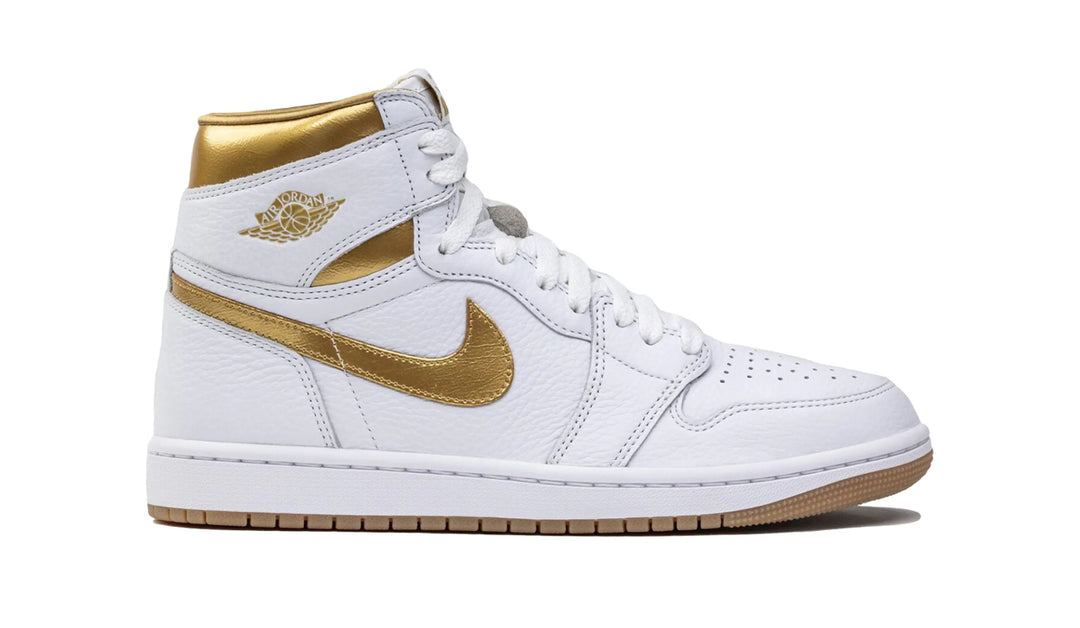 Jordan 1 high White metallic Gold