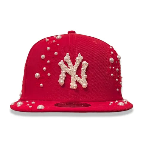 cap 59fifty ny era red pearl