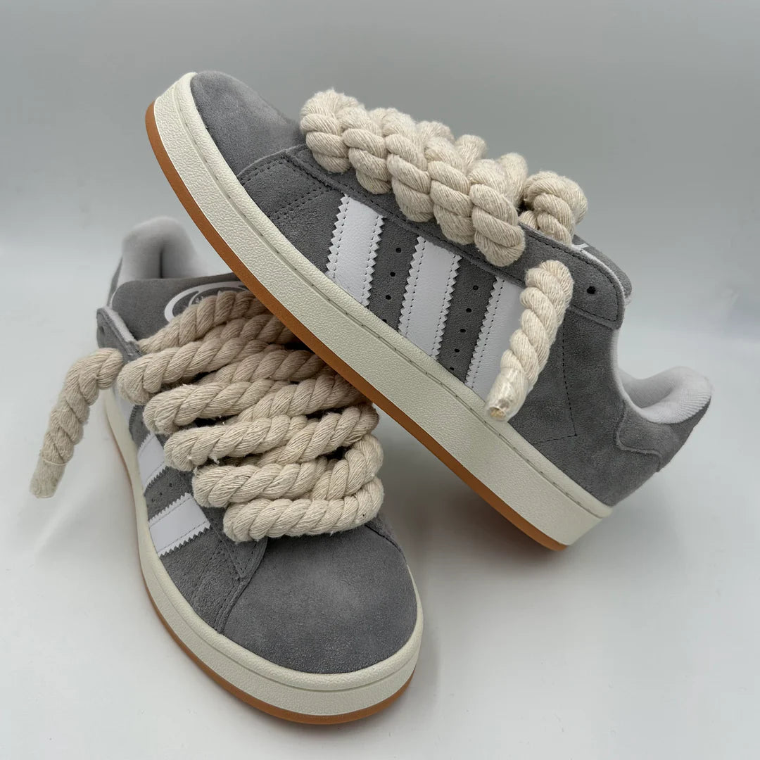 Adidas campus 00s grey custom beige rope