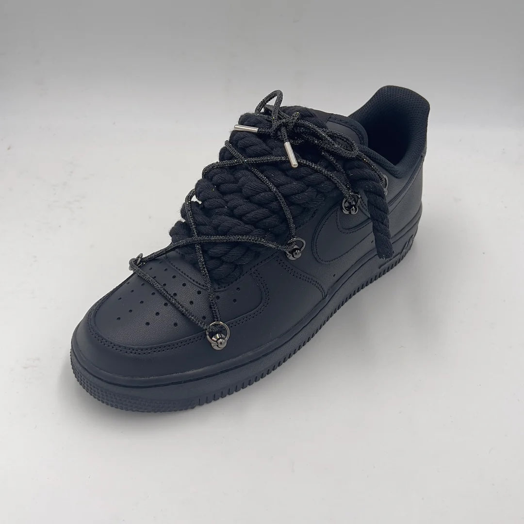 Air force one black custom rope black brill