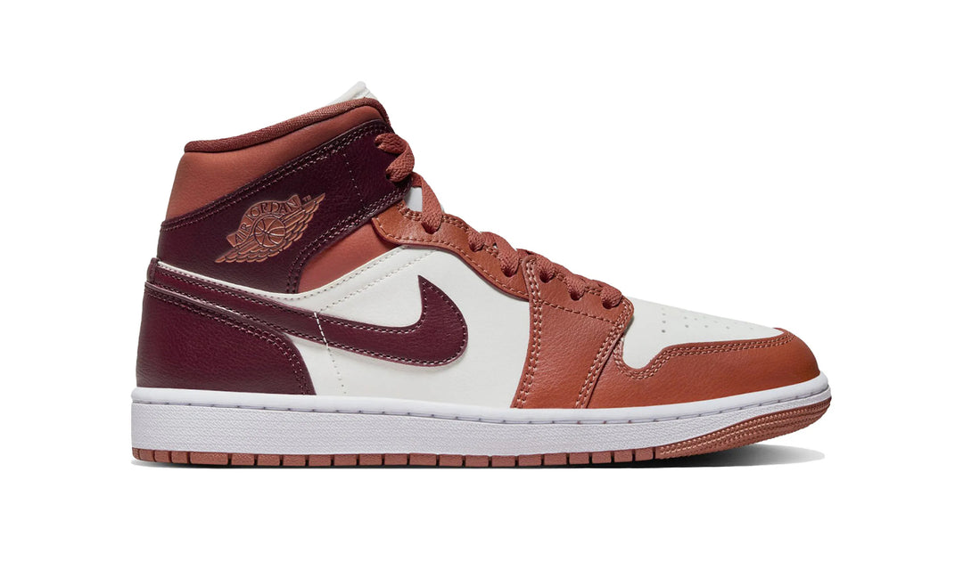 Jordan 1 Mid peach maroon