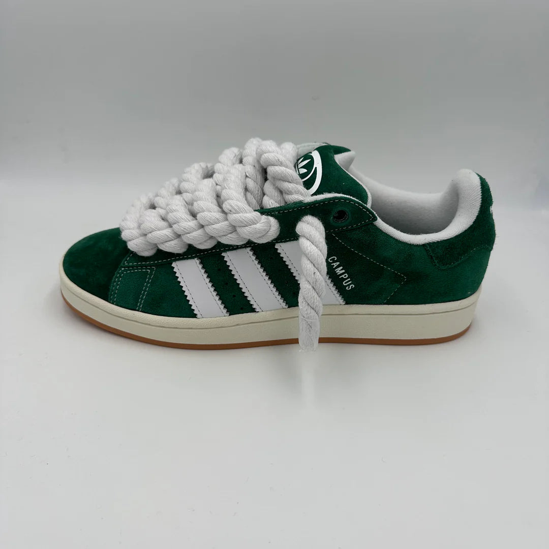 Adidas campus 00s green  custom rope White