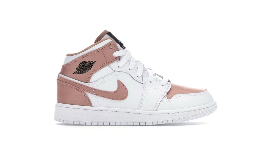 Jordan 1 Mid White Rose Gold