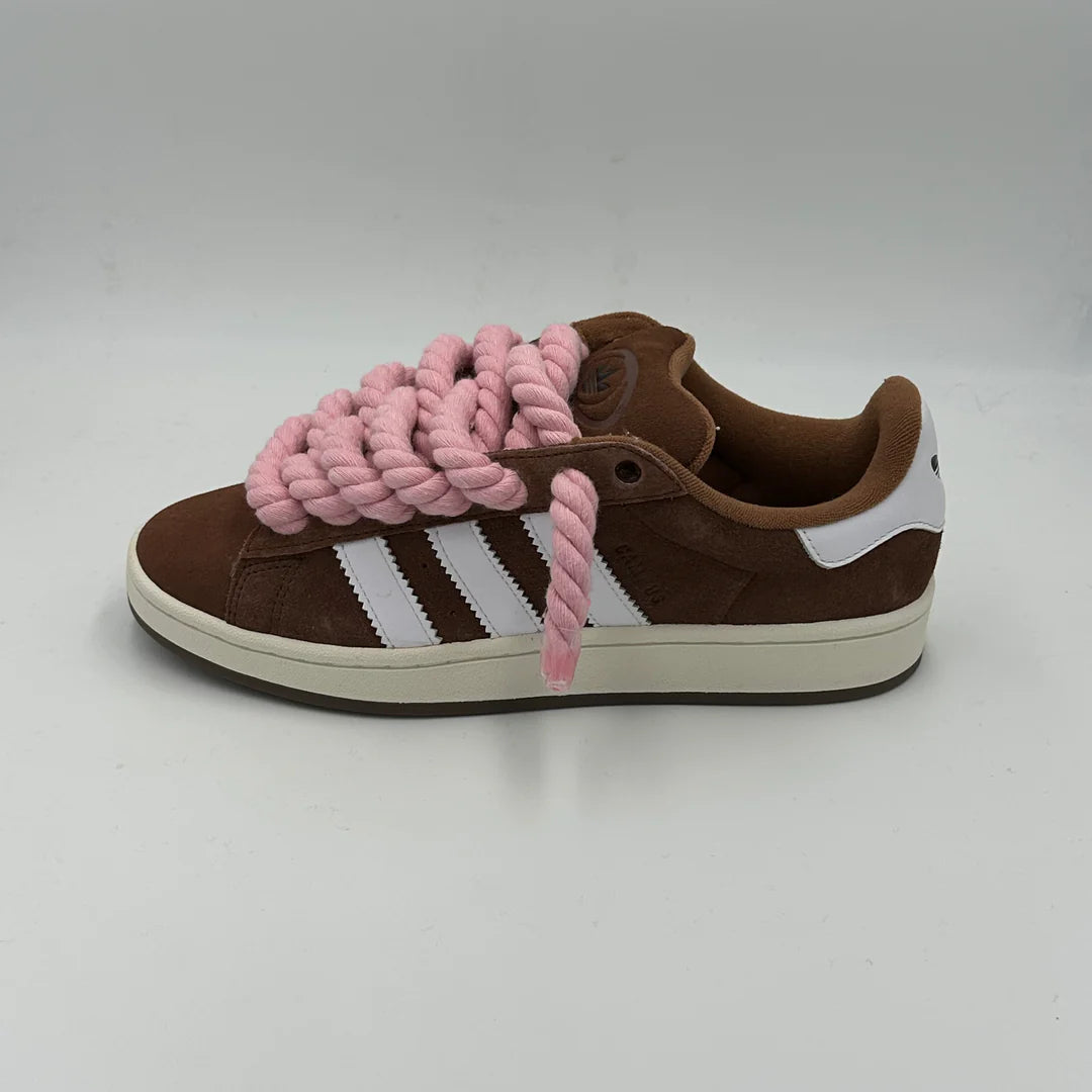 Adidas campus 00s brown  custom rope pink