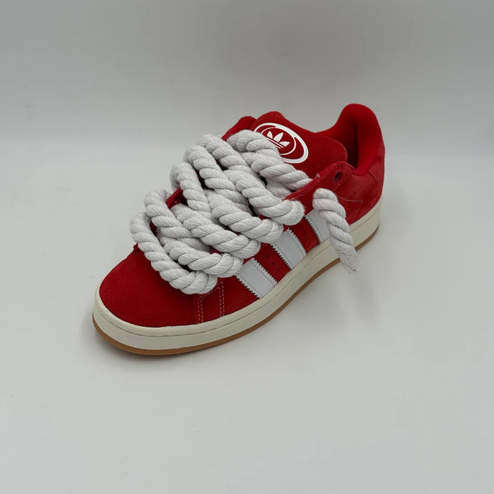 Adidas campus 00s red custom rope White