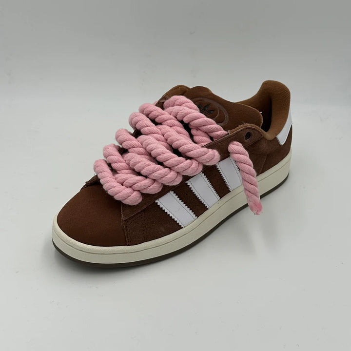 Adidas campus 00s brown  custom rope pink