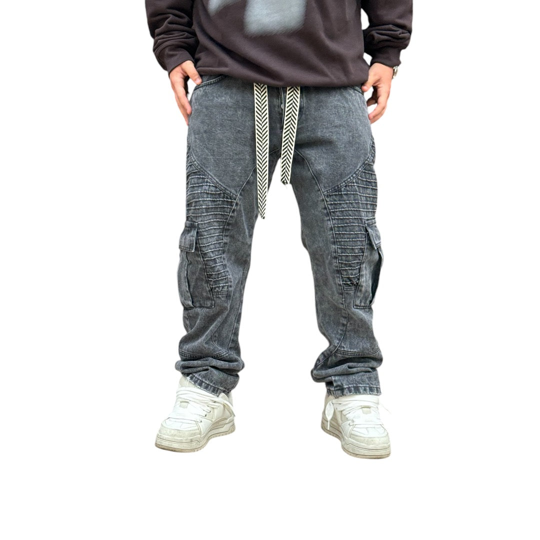 Jeans baggy Grey laced