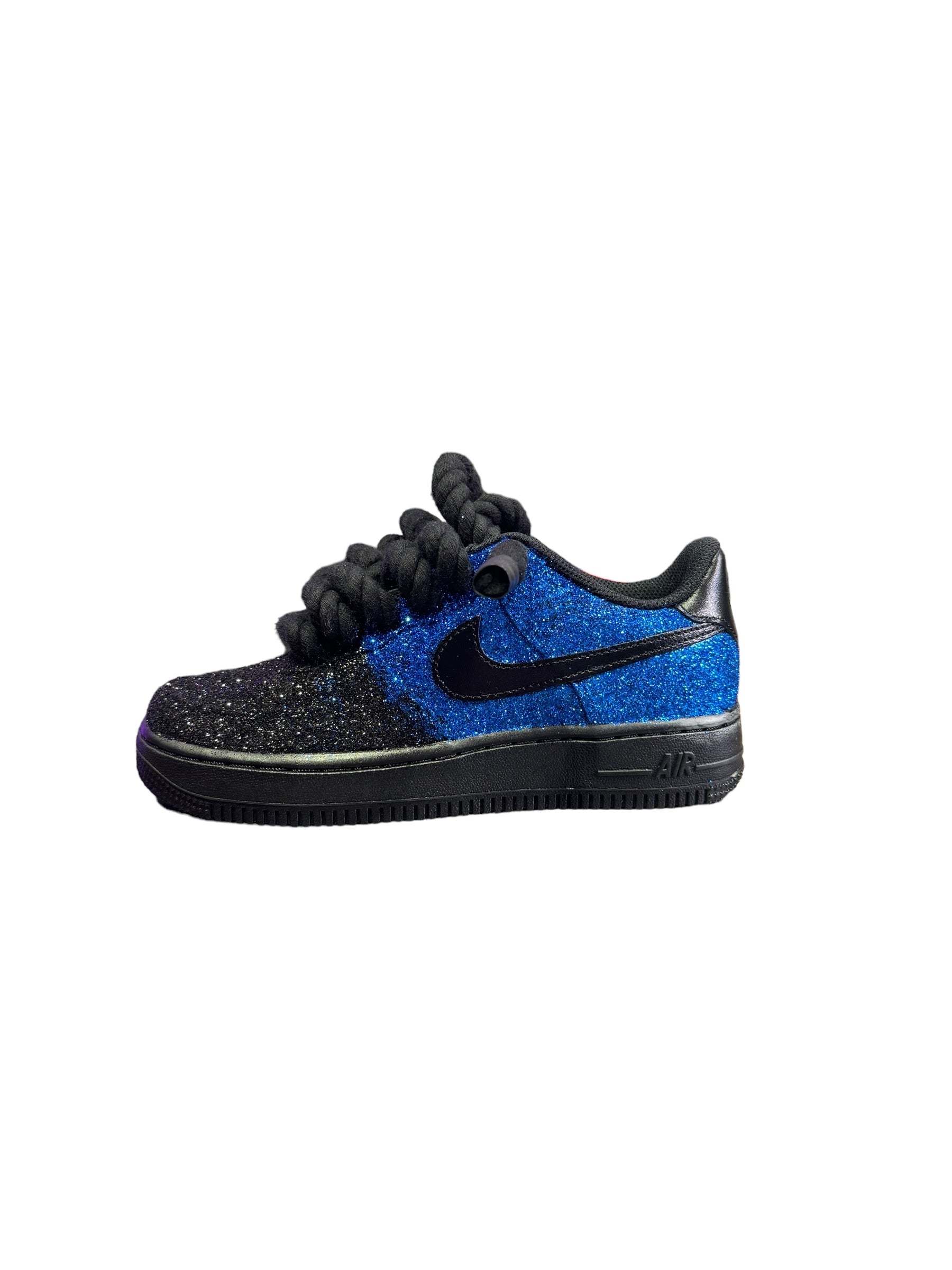 Air force 1 black blue on sale